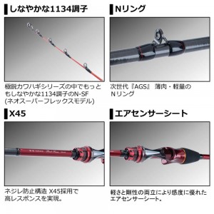 ダイワ 極鋭カワハギRT AGS N-SF (船竿)(大型商品A)