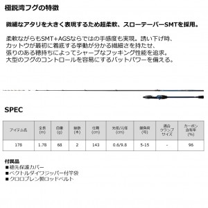 ダイワ 極鋭 湾フグ 178 (船竿)(大型商品A)