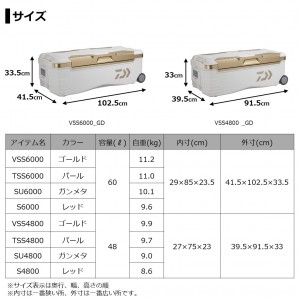 【他商品同時注文不可】ダイワ トランクマスターHD2 VSS6000 ゴールド (クーラーボックス 釣り 大型)(大型商品A)