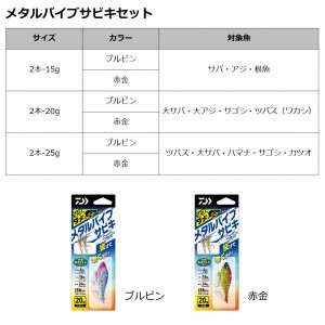 ダイワ メタルバイブサビキセット 2本針 25g (サビキ仕掛け・ジグサビキ)