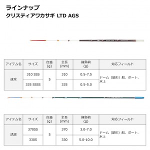 ダイワ クリスティア ワカサギ LTD AGS 誘惑330S (ワカサギ竿)