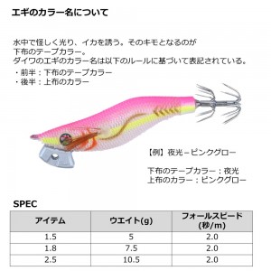 【全7色】 ダイワ エメラルダスライト 2 RV DEEP 1.5号 (エギング エギ)