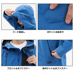 ダイワ ゴアテックスパックライトプラスレインスーツ DR-1623 スモークイエロー M～XL (レインウェア レインスーツ 上下セット)