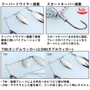 ダイワ スティーズ スピナーベイト DW Fエコ 3/8oz (スピナーベイト)