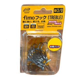 フィーモ フィーモフック MHRB 8本入 #3/0 (トリプルフック トレブルフック ミディアムヘビー ラウンドベンド fimo)