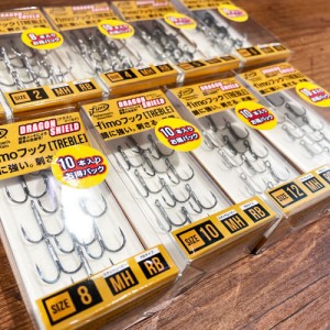 フィーモ フィーモフック MHRB 8本入 #1/0 (トリプルフック トレブルフック ミディアムヘビー ラウンドベンド fimo)