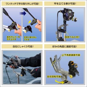 BMOジャパン 極みグリップ 船釣り用万力セット/オスメスセット BM-KG-MR-EX02 (ボート備品)