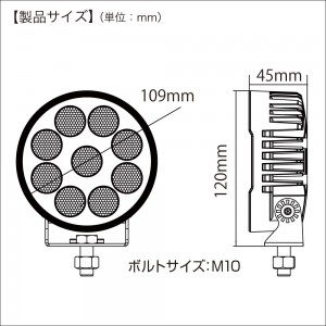 BMO 拡散LEDライト9灯 II 40A0027 (ボート備品 拡散ライト 丸型 防水LEDライト IP67)