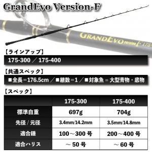 ピュアテック 23 グランドエボ バージョンF 175-400 (竿 ロッド 船 海 釣り)(大型商品A)