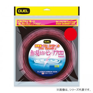 デュエル 魚に見えないピンクフロロ 漁業者 プロスペシャル 18号 100m ステルスピンク H4509-SP (ハリス 釣り糸)