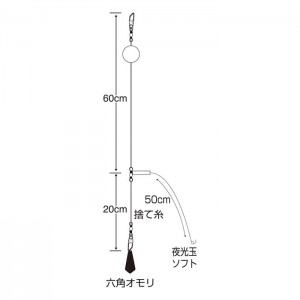 ささめ針 ヒラメ アコウぶっこみセットA シングル C-007 (堤防釣り 仕掛け)