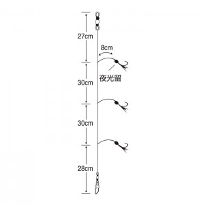 ささめ針 メバル五目 誘い赤鈎胴突 D-622 (堤防釣り 仕掛け)