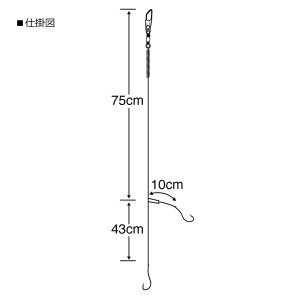 ささめ針 マルチキャスター2本鈎 K-410 (投げ釣り 仕掛け キス カレイ釣り仕掛け)