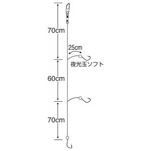 ささめ針 激釣アジビシ3本鈎 金 D-815 (船釣り仕掛け 船フカセ仕掛)