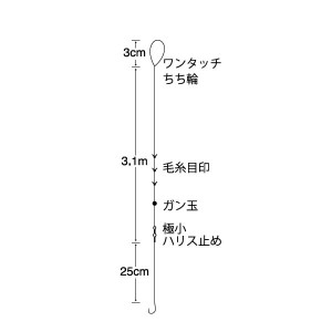 ささめ針 マルチ渓流3.6m竿用 W-747 (仕掛け)