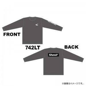 シャウト Shout！ ドライロングスリーブシャツ ダークグレー 742LT (フィッシングシャツ Tシャツ)