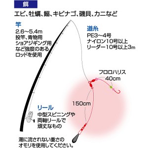 オーナーばり ぶっ込みコブダイモンスター 36276 (ぶっ込みコブダイ 投げ釣り 仕掛け)