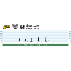 オーナー スティンガートリプルフック STBL-36BC (トレブルフック)