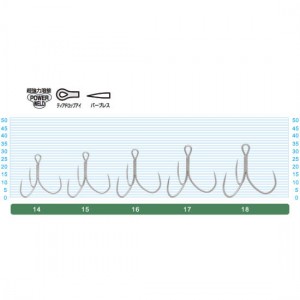 オーナー 太刀シワリ3本 STT21 (タチウオ ジギングフック)