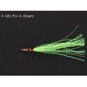 カツイチ 巻刺ファイバー チャート F-12C (ルアー 自作)