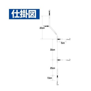 ハヤブサ 誘撃カレイ イエローバグ SE755 (船釣り仕掛け 船フカセ仕掛)