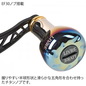 バレーヒル Valleyhill×リブレフェザー100+EF30 ダイワ左用 GBK G-ブラック (リール ハンドル リール ハンドルノブ)