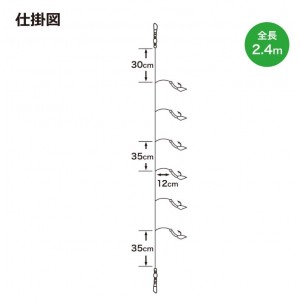 浜田商会 胴突 ピンクスキンサビキ 14-6 ASE009-14 (サビキ仕掛け 釣り)