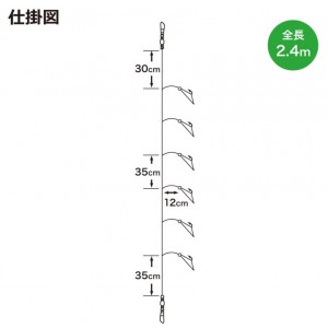 浜田商会 胴突サバ皮サビキ 14-6  ASE011-14 (サビキ仕掛け 釣り)